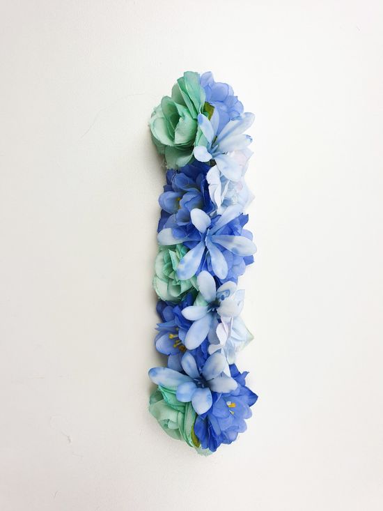 Blütenstück Blau mit Klett